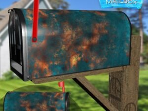 Blue Patina Design Decorative Rural Farm Mailbox Cover