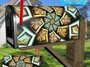 Colorful Mosaic Design #2 Decorative Rural Farm Mailbox Cover