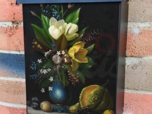 Still Life with Fruit and Flowers Colonial Mailbox Cover