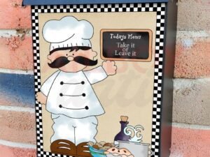 Cute Italian Chef Colonial Mailbox Cover
