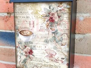 Vintage Coffee Design Colonial Mailbox Cover