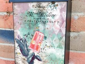 Vintage Ice cream Design Colonial Mailbox Cover