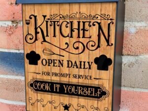Kitchen Open Daily Colonial Mailbox Cover