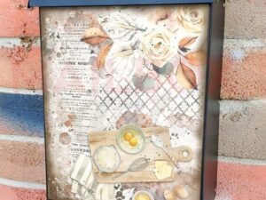 Vintage Bakery Design #1 Colonial Mailbox Cover