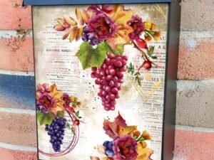 Vintage Wine Country Design #4 Colonial Mailbox Cover