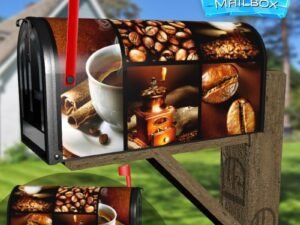 Coffee Collage  Decorative Rural Farm Mailbox Cover
