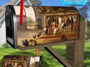 In the Stable by A. Verhoesen Decorative Rural Farm Mailbox Cover