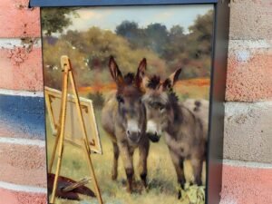 Unlikely Connoisseurs by H. W. Weekes Colonial Mailbox Cover