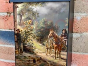 Off the Main Road by E. L. Henry Colonial Mailbox Cover