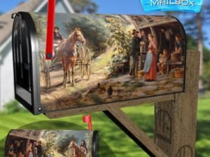 Off the Main Road by E. L. Henry Decorative Rural Farm Mailbox Cover