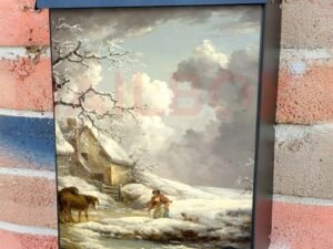 Winter Landscape by George Morland Colonial Mailbox Cover