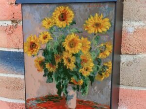Sunflowers by Claude Monet Colonial Mailbox Cover
