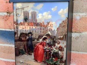 The Flower Vendor by H. V. Lesur Colonial Mailbox Cover