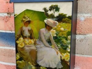 Lotus Lilies by C. C. Curran Colonial Mailbox Cover