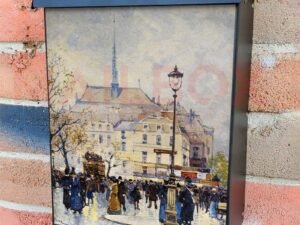 Street Scene by Eugene G. Laloue Colonial Mailbox Cover