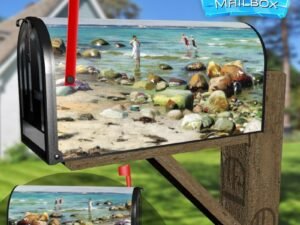 Beach in Alsgarde by P.M. Monsted Decorative Rural Farm Mailbox Cover