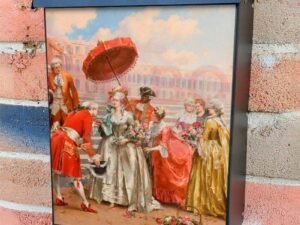 A Prominent Gathering by H.V. Lesur Colonial Mailbox Cover