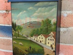 Pastoral Landscape by Henri Rousseau Colonial Mailbox Cover