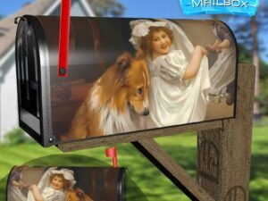 Before The Bath by A.J. Elsley Decorative Rural Farm Mailbox Cover