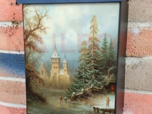 Winter Landscape by A. Bredow Colonial Mailbox Cover