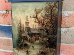Winter Landscape by A. Bredow #2 Colonial Mailbox Cover