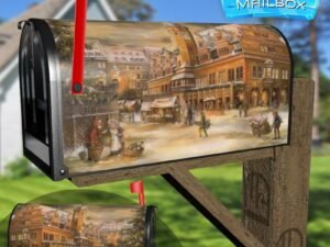 Christmas in Leipzig by Bruck & Sohn Decorative Rural Farm Mailbox Cover