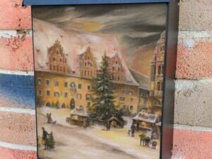 Meissen Christmas Market by Bruck & Sohn Colonial Mailbox Cover