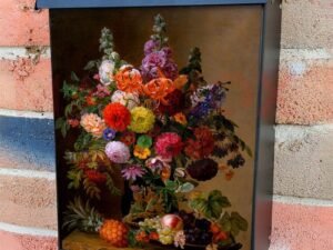 Still Life of Dahlias by J.L. Jensen Colonial Mailbox Cover