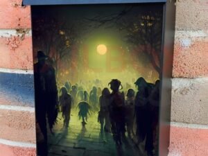 Zombie Invasion Colonial Mailbox Cover