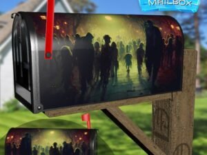 Zombie Invasion Decorative Rural Farm Mailbox Cover