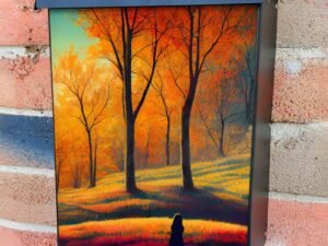 Girl in the Forest Colonial Mailbox Cover