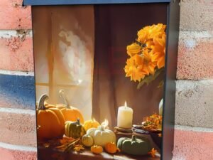 Autumn Still Life Colonial Mailbox Cover