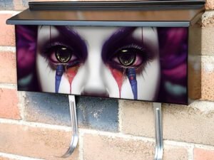 Pretty Clown Girl Townhouse Mailbox Cover