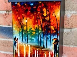 Rainy Autumn Day Colonial Mailbox Cover