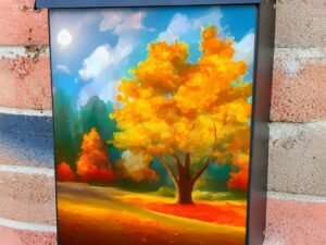 Trees in the Park Colonial Mailbox Cover