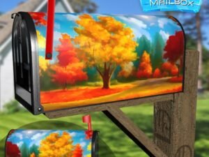 Trees in the Park Decorative Rural Farm Mailbox Cover