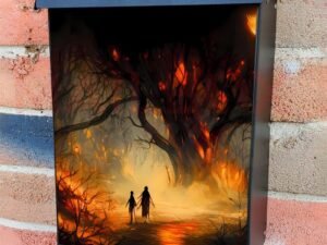 Lost Kids in the Halloween Forest Colonial Mailbox Cover