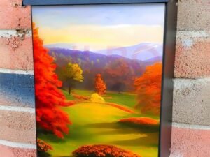 In the Autumn Park Colonial Mailbox Cover