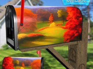 In the Autumn Park Decorative Rural Farm Mailbox Cover