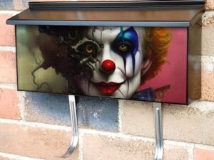 Scary Demon Clown Townhouse Mailbox Cover