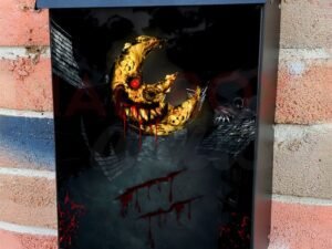 Spooky Bloody Moon #2 Colonial Mailbox Cover