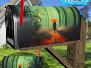 Rainy Forest Walk Decorative Rural Farm Mailbox Cover