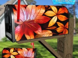 Colorful Leaves Decorative Rural Farm Mailbox Cover