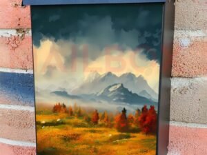 Rain Clouds over the Meadow Colonial Mailbox Cover