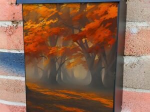 Foggy October Forest #2 Colonial Mailbox Cover