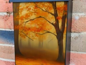 Foggy October Forest #3 Colonial Mailbox Cover