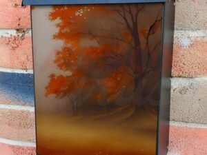 Foggy October Forest #5 Colonial Mailbox Cover