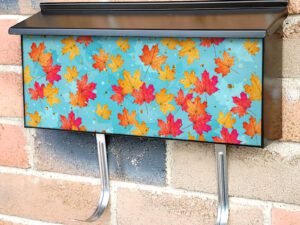Colorful Leaves Falling Townhouse Mailbox Cover