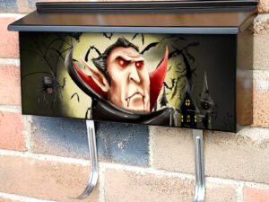 Dracula with Bats Townhouse Mailbox Cover