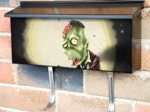 Zombie at the Castle Hill Townhouse Mailbox Cover